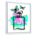 thumbnail image 3 of Perfume Chanel Five With Butterflies 16 in x 32 in Framed Painting Canvas Art Print, by Designart, 3 of 5