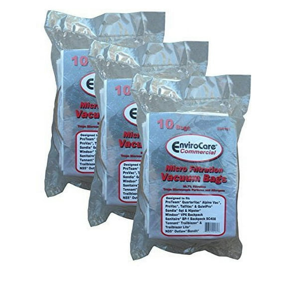 30 Commercial Vacuum Cleaner 6 QT Bag ProTeam, Allstar, Perfect, Sandia, Nobles,