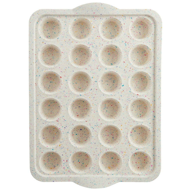 Trudeau Silicone 24 Count Mini Muffin Pan, Multi-Color Confetti, Dishwasher  Safe
