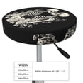 thumbnail image 2 of Skeletons Love Flowers Round Bar Stool Seat Covers, Elastic Round Chair Cover Stool Seat Slipcover Bar Stool Cushions Round Pad for 12-14 inch, 2 of 5