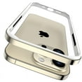 thumbnail image 1 of Hybrid Silicone Frame Aluminum Metal Case For iPhone 16 15 13 12 Pro Max 14 Plus Better Heat Light Alloy Bumper Back Accessories Gold BK For iPhone 11Pro Max, 1 of 6