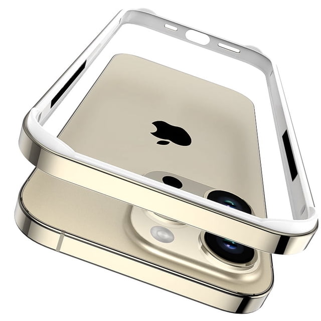 Hybrid Silicone Frame Aluminum Metal Case For iPhone 16 15 13 12 Pro Max 14 Plus Better Heat Light Alloy Bumper Back Accessories Gold BK For iPhone 11Pro Max