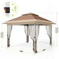 thumbnail image 2 of Mescukay 12x12ft Instant Pop Up Gazebos, Waterproof Canopy Tent with Mosquito Netting, Outdoor Canopy Shelter with Wheeled & Carry Bag, for Patio, Garden, Backyard, Party, Camping, 2 of 7
