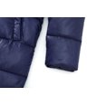 thumbnail image 4 of GGleaf Women's Winter Coat Metallic Shiny Hooded Long Puffer Jacket Warm Winter Outwear With Belt Navy, X-Large, 4 of 7