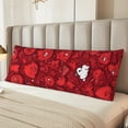 thumbnail image 6 of Body Pillow Cover, Playful Red Cartoon Faces Body Pillow Cases with Zipper Soft Breathable Smooth Skin Friendly Long Pillow Case 20x60 inches, 1Pcs, 6 of 7