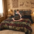 thumbnail image 4 of meiyoeat Camo American Flag 7-Piece King Bedding For Kids,Rustic Wood Print King Bed in a Bag For Boys,Black Reversible, 4 of 7