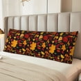 thumbnail image 4 of Bingfone Body Pillow Cover Long Pillow Case with Zipper Decorative Bedding Pillowcase 20"x54" Soft Cushion Pillow Case for Bedroom (without pillow core) -Autumn Maple Leaves A, 4 of 6