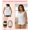 thumbnail image 5 of MANIFIQUE Women Tummy Control Shapewear Lace Tank Tops Seamless Compression Tops Slimming Body Shaper Camisole, 5 of 7