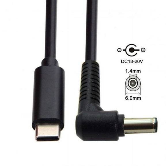 Chenyang CY Type C USB-C Input to DC 6.0*1.4mm Power PD Charge Cable for Fujitsu Laptop Notebook Adapter