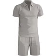 thumbnail image 2 of Conjuntos De Short Para Hombre, Trajes Casuales De Verano, 2 of 5
