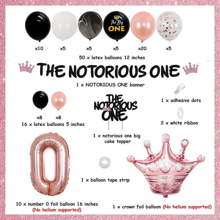 Another One Bites The Dust banner 16 inches |Rock n Roll 1st birthday Party  Notorious One Birthday Queen Theme First Birthday 90s Birthday