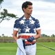 thumbnail image 3 of Fotbe USA Colors Stripes1 Camiseta Polo de Golf para Hombre con Estampado – Camisa Deportiva Transpirable con Cuello Abotonado-4X-Large, 3 of 6