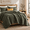 Olive Green-Full/Queen (90''x98''), variant on Quilt King Size 98''x106'' Lightweight Blackforter Set With 2 Matching Shams Soft Cross Bedspread Coverlet Bedding For All Season