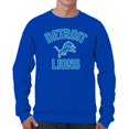 thumbnail image 1 of Team Fan Apparel NFL Gameday Sudadera con cuello redondo para adultos, ligera, sin etiquetas, sudadera de fútbol profesional (Detroit Lions - azul adulto XL), 1 of 1
