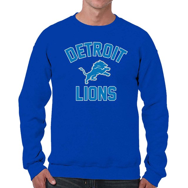 Team Fan Apparel NFL Gameday Sudadera con cuello redondo para adultos, ligera, sin etiquetas, sudadera de fútbol profesional (Detroit Lions - azul adulto XL)