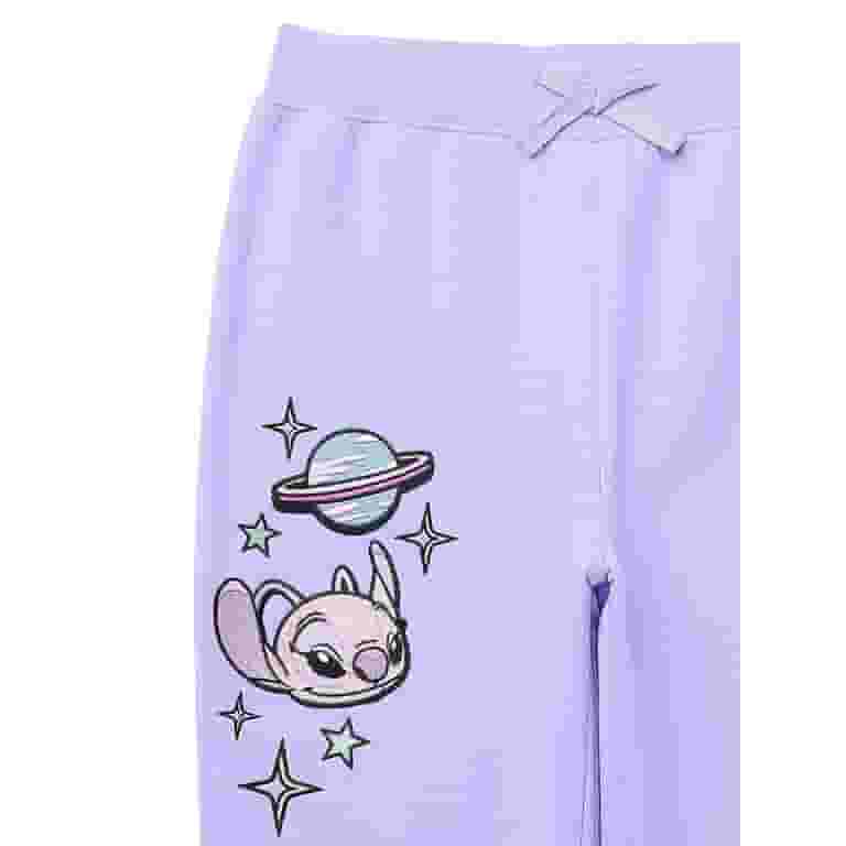 【AAKE】STITCH SWEATPANTS Lilo & Stitch Girls Angel Graphic Joggers, Sizes 4-16