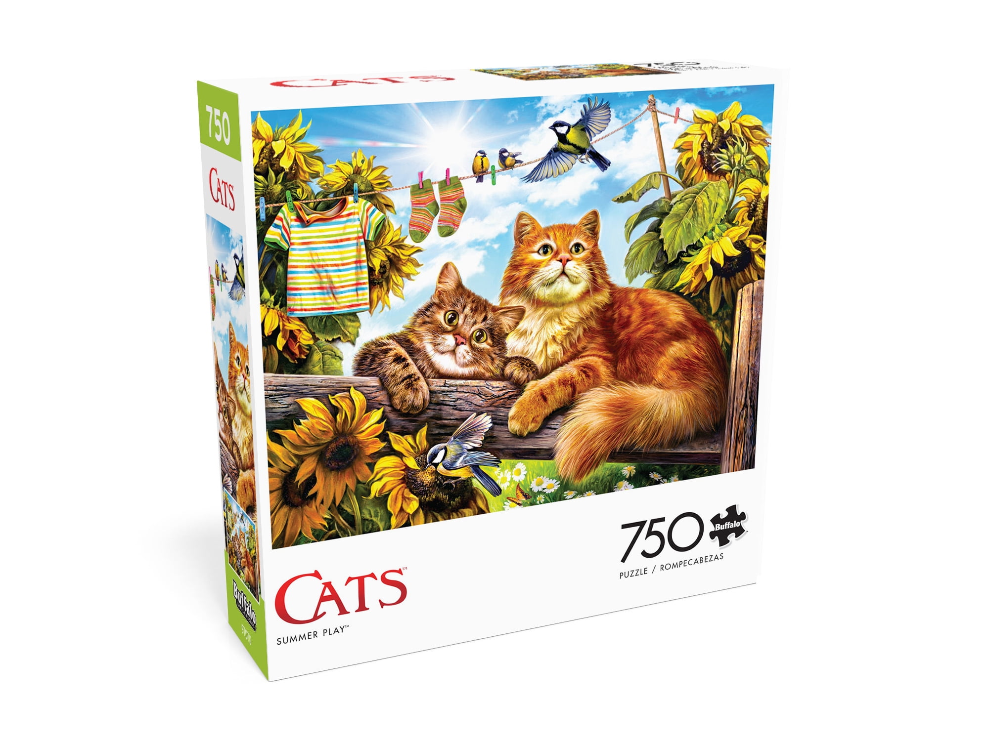 Buffalo Games 750-Piece Cats Summer Play Interlocking Jigsaw Puzzle