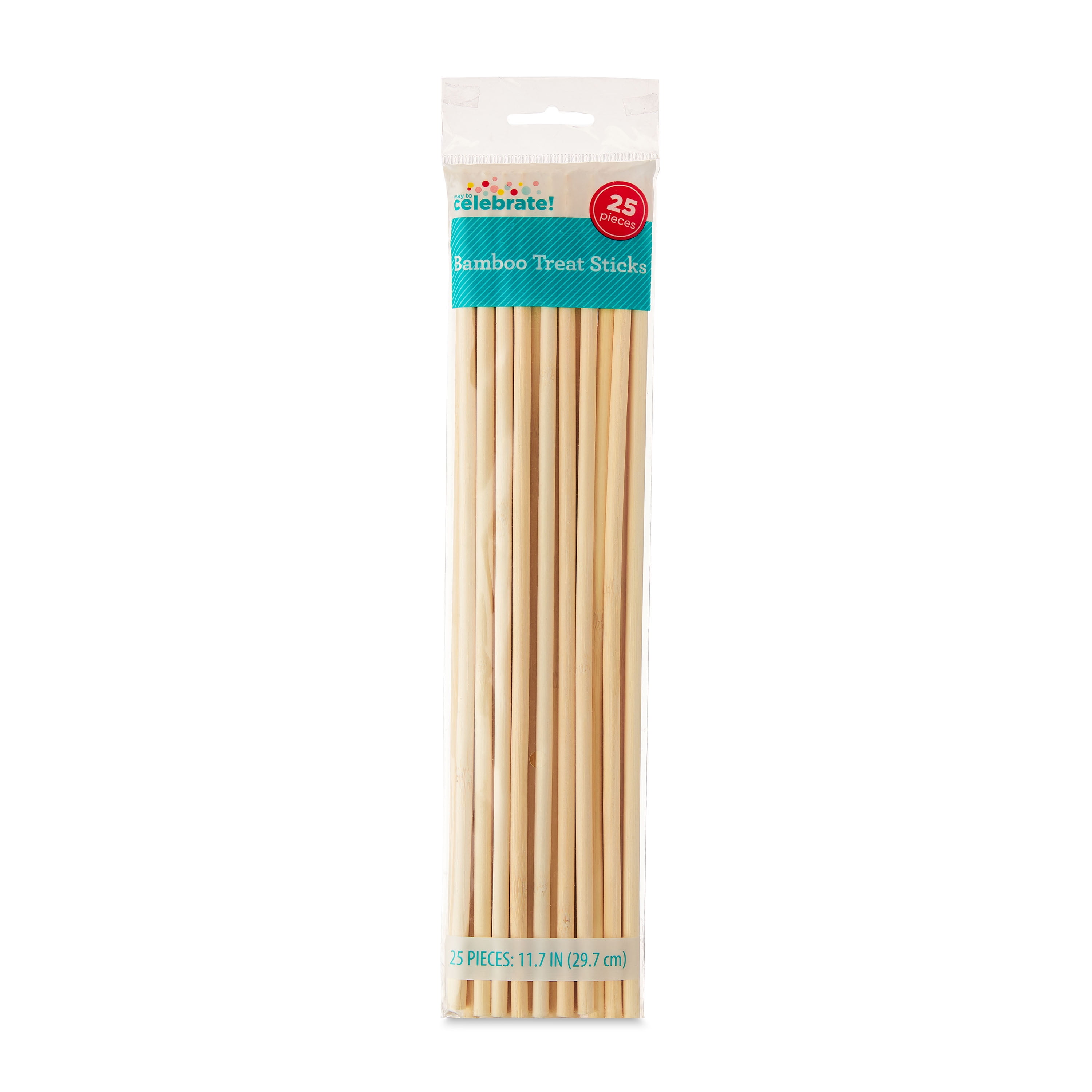 11.7" Bamboo Treat Sticks, 25 Count, by Way To Celebrate