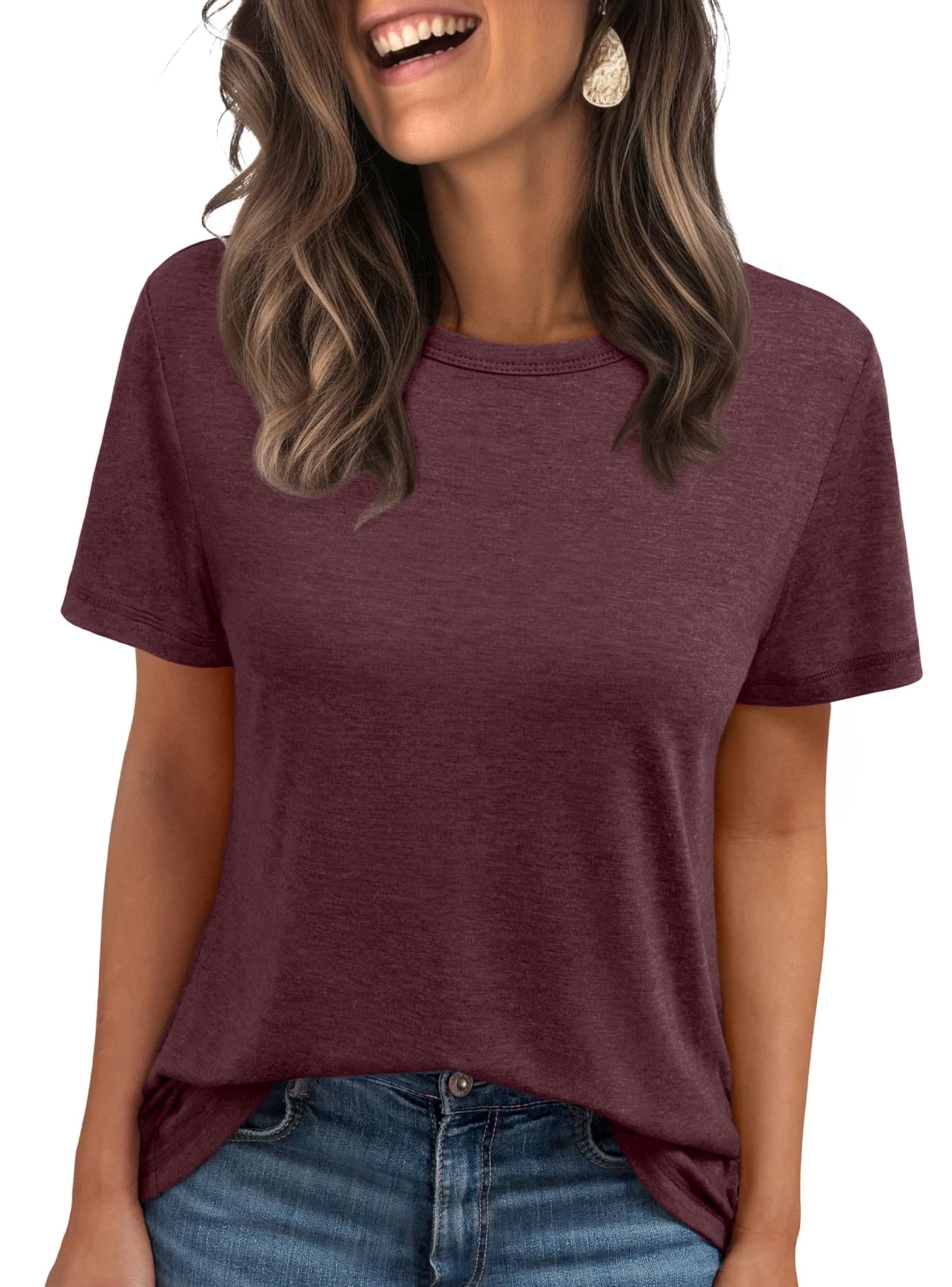 SUNBS Shirts for Women Summer Spring Tops Short Sleeve Oversized T Shirts Women Clothes Trendy