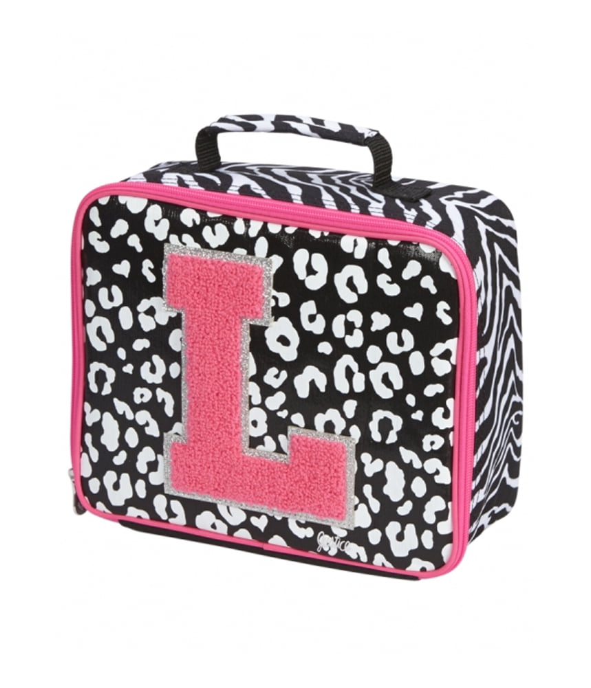 Justice Girls Cheetah Choose Initial Lunch Bag