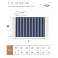 thumbnail image 2 of Navy Blue Striped Washable Area Rug 3'x5', Navy Blue White Farmhouse Stripes Woven Cotton Tassels Kitchen Rugs, Non Slip Indoor Door Mat Throw Carpet for Entryway Living Room Nursery Laundry Room, 2 of 9
