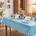 thumbnail image 6 of Plastic Table Cloth Disposable 12 Pack, 54 x 108 Inch, Blue, for Party Picnic Wedding, 6 of 8