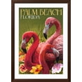 thumbnail image 2 of Art.com Palm Beach, Florida - Flamingos Art Print by Lantern Press, Brown Frame Wall Art, 32" x 44", 2 of 4