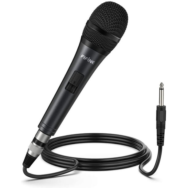 Microphone Dynamique avec Fil, Micro Chant Cardioïde, Micro de