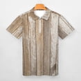 thumbnail image 3 of Wood Grain Grey White Men Zipper T-shirt Summer Casual Short Sleeve T-shirt Top, 3 of 7