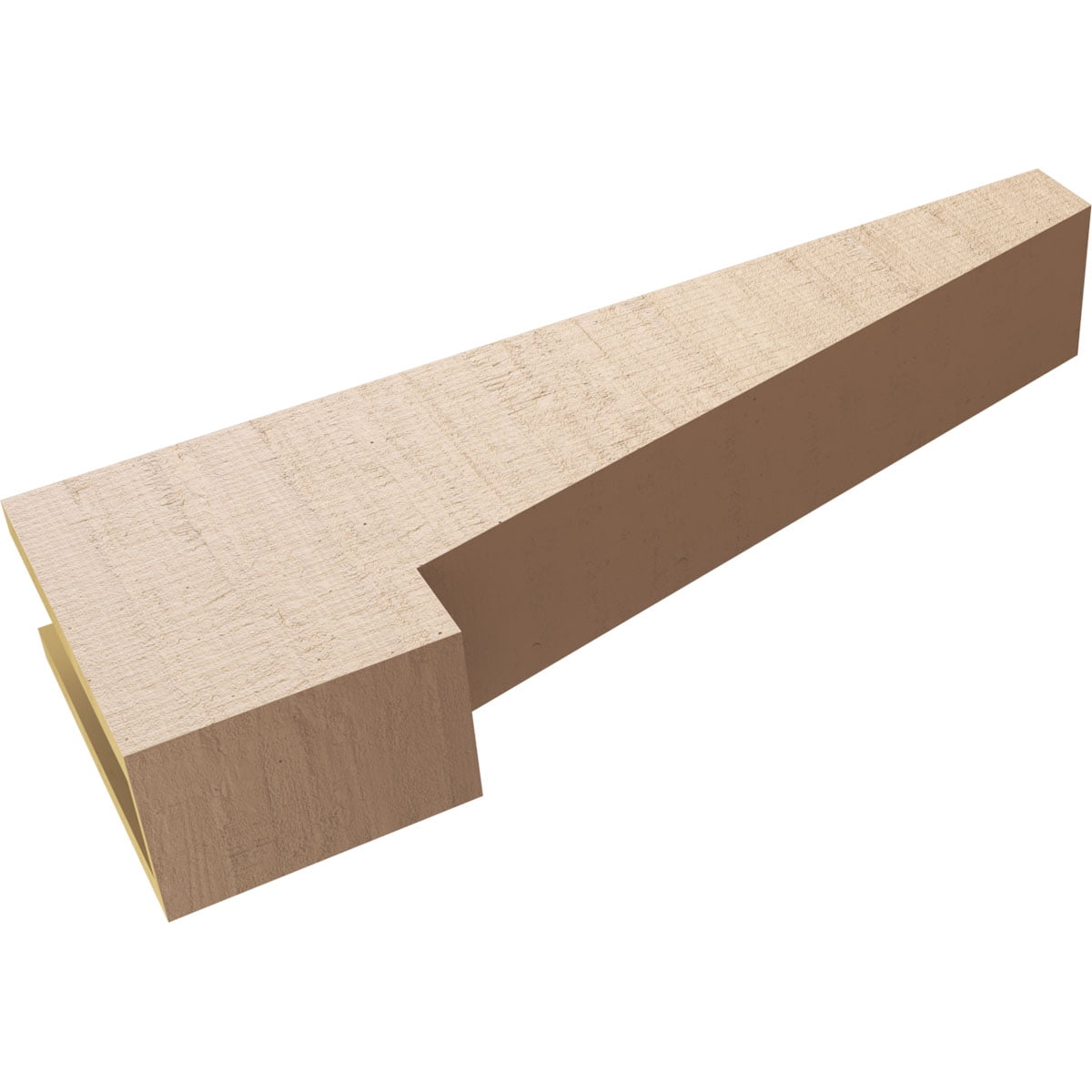 5"W x 30"D x 10"H Thin Clemmons Rough Cedar Woodgrain TimberThane Corbel, Primed Tan