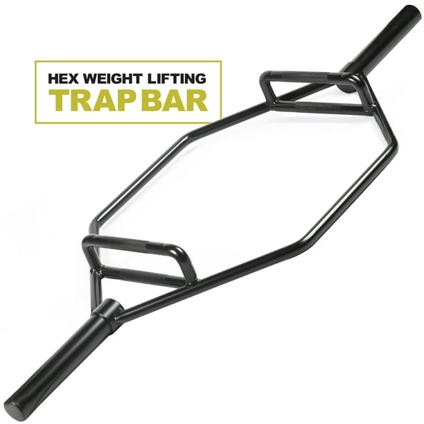 PRCTZ Olympic 50Pound Hex Weight Trap Bar with 2Inch Sleeve, 1000Pounds Capacity Available