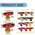 thumbnail image 3 of SeekLGT Cat Collar with Bell Adjustable Leather Cat Collars for Girl Cats and Kittens, Small Pet Kitten Collar, black, 1 Count, 3 of 9