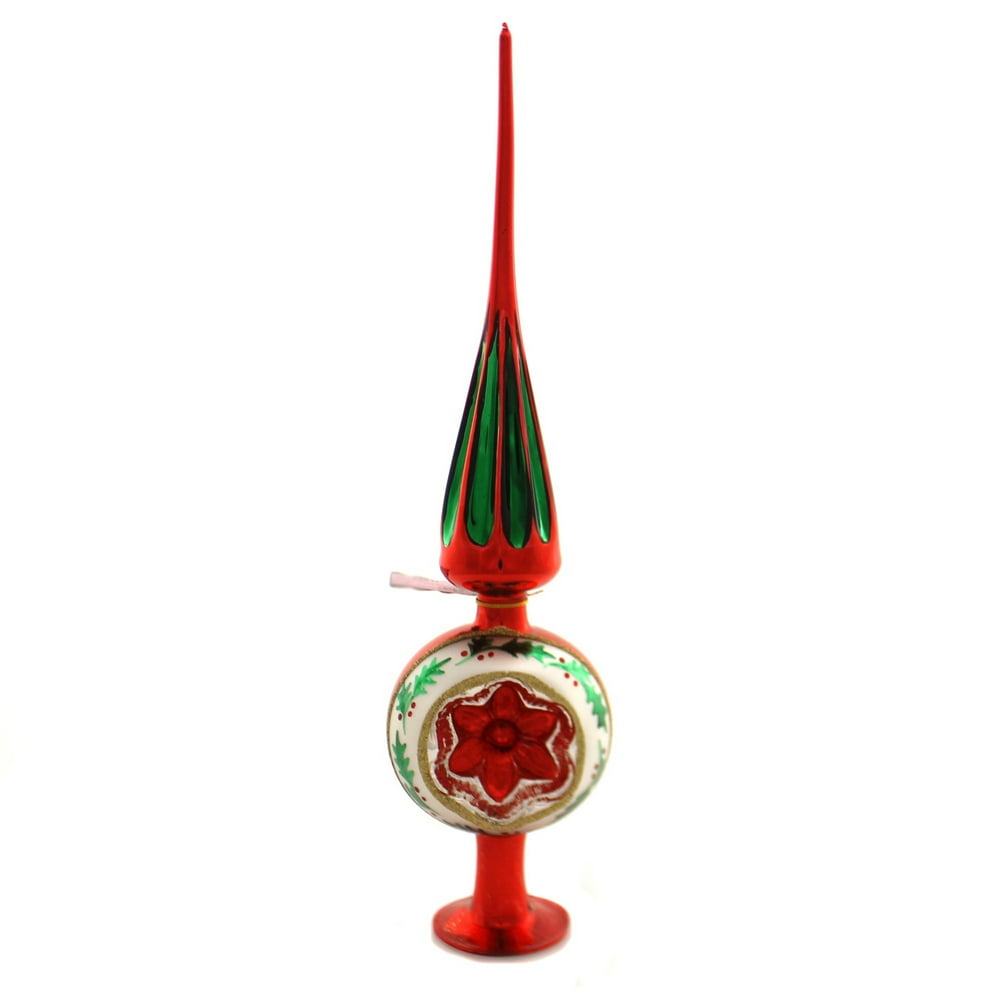 Tree Topper Finial HOLLY REFLECTOR TREE TOPPER Free Standing Christmas