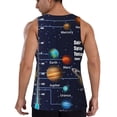 thumbnail image 3 of Easygdp Solar System Men's Tank Top, Sleeveless Muscle T Shirts, Breathable, Quick-Dry, Loose for Gym, Running, Fitness - XX-Large, 3 of 9