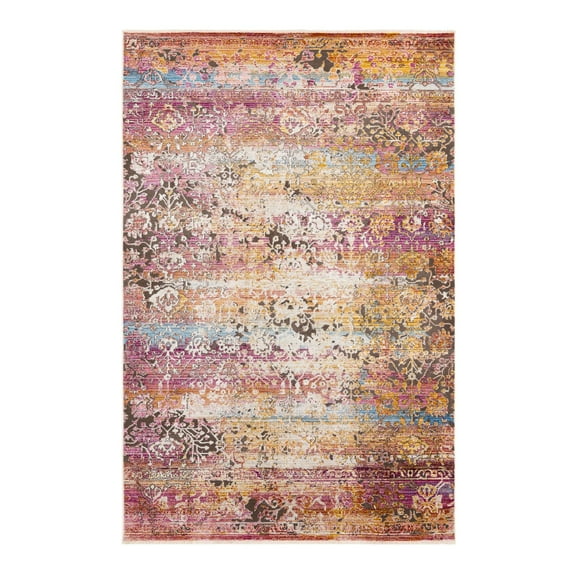 Unique Loom Deepa Collection Area Rug - Arte (5' 3" x 7' 9" Rectangle Multi/Ivory)