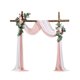 thumbnail image 1 of Kit de flores artificiales en forma de arco para bodas VEVOR Pink con cortinas, 1 of 9