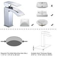 thumbnail image 6 of Aquaterior Modern 1 Hole Bathroom Faucet Vanity Sink Basin DIY Hotel Chrome 3.53lbs, 6 of 10