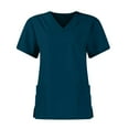 thumbnail image 2 of Scrub Sets for Woman Essential Jogger Scrub Set Nursing Uniform Stretch V-Neck Top & Drawstring Cargo Pants, 2 of 18