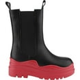thumbnail image 2 of Women's Chelsea Boots Chunky Platform Heel Round Toe Ankle Boots Slip On Mid Calf Ankle Booties Fashion Streetwear Shoes, 2 of 6