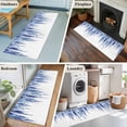 thumbnail image 5 of Runner Rug 2 x 6 Ft, Navy Blue Washable Non-Slip Floor Mat for Kitchen Hallway/Entryway, Summer Botanical Leaves Watercolor Long Kitchen Runner Area Rugs for Living Room, Low-Profile, 5 of 8