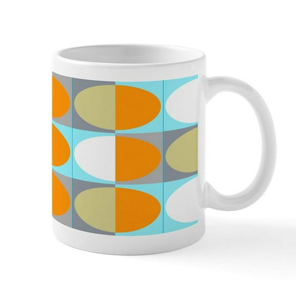 CafePress - Orange Oval Mug - 11 oz Ceramic Mug - Novelty Coffee Tea Cup