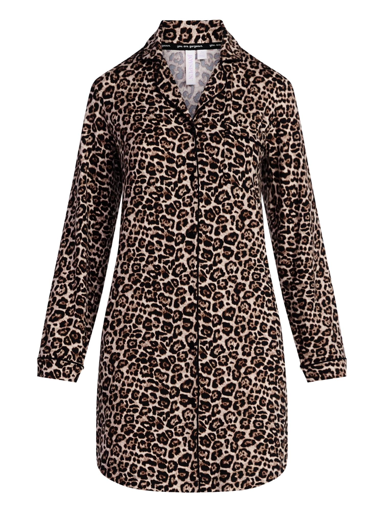 Joyspun Women's Dreamy Soft Collection Long Sleeve Sleepshirt, Sizes S-4X