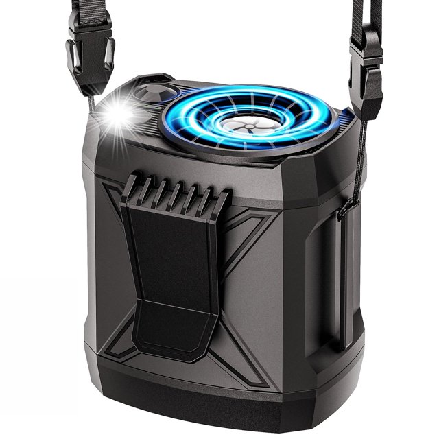 Ventilador portátil Yamokizy recargable de 4 velocidades negro