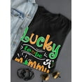 thumbnail image 3 of Lucky To Be Mommy Shaped T-Shirt Women -Image by Shutterstock, Female Medium, 3 of 4
