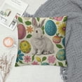 thumbnail image 2 of Qinduosi Easter Pillow Covers Inch Set of , Colorful Bunny Eggs Throw Pillows Farmhouse Rabbit Spring Decor Pillowcase for Sofa Bedroom Living Room Indoor Outdoor, 2 of 5