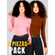 thumbnail image 4 of Set De 2 Sueteres Mujer De Cuello Alto Unitalla Sueteres Dama Sweaters, 4 of 5