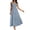 Sky Blue, variant on Delconic Women’s Halter Neck Maxi Dress Sleeveless Tiered Flowy Long Dress Lightweight Summer Casual Sundress Beige L
