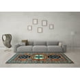 thumbnail image 3 of Ahgly Company Indoor Rectangle Persian Light Blue Traditional Area Rugs, 7' x 9', 3 of 4