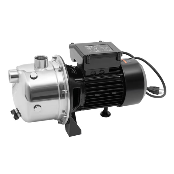 Shallow Well Pump, Garden Jet Pump, 1.5 HP 115V, Stainless Steel Sprinkler Booster Jet Pumps with Automatic Controller for Garden Lawn Irrigation system, Water Transfer