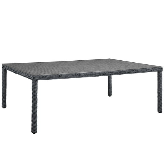 Modern Contemporary Urban Design Kitchen Room Dining Table, Grey Gray, Rattan
